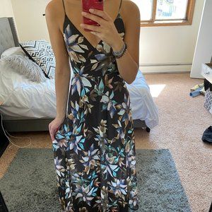 Brown Floral Maxi Dress